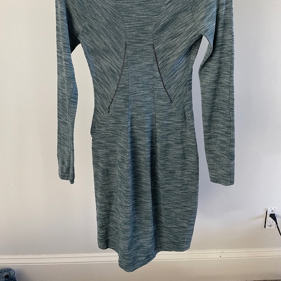 Green Lululemon Athletic Longsleeve Mini Dress - Picture 2 of 3